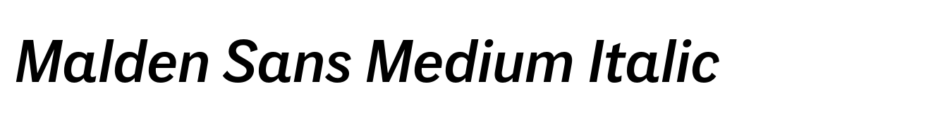 Malden Sans Medium Italic